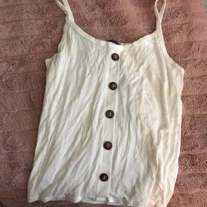White button down tank